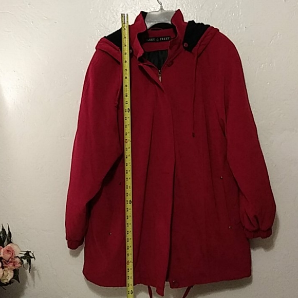 Fleet Street Red Winter Coat - Picture 7 of 11